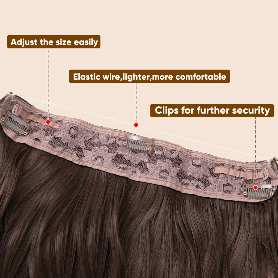 Sarla Haarverlängerung Synthetische Welle, Ombre Blond, Clip-In - Bild 3