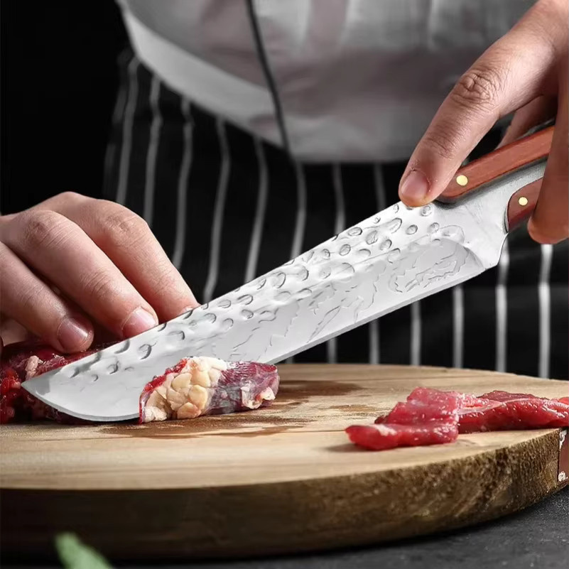 GuanQi Profi Boning Messer aus geschmiedetem Edelstahl in Silber mit Holzgriff - Bild 4