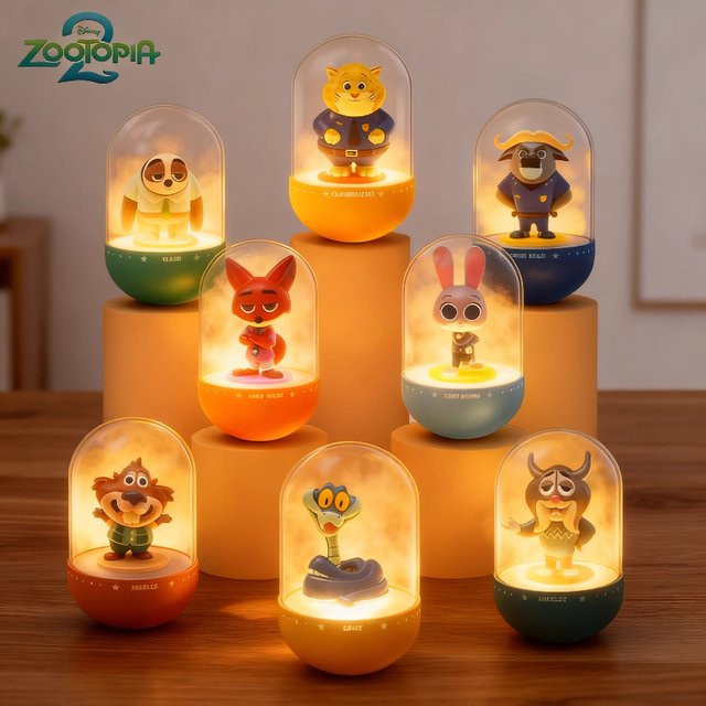 52TOYS Disney Zootopia 2 Nick Judy Nachtlicht Blind Box, Led Lampe - Bild 1