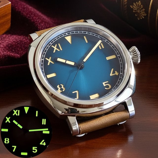 Tandorio Automatik-Armbanduhr, Edelstahl, 42 mm, Blau, Herren - Bild 1