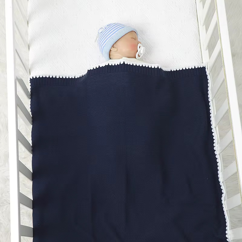 Mimixiong Strickdecke für Babys in Neutral, 90 x 70 cm - Bild 4