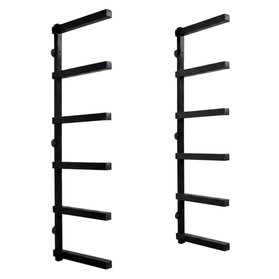 PROREGAL Kragarmregal zur Wandmontage für Holzlagerung, 2er Set, Schwarz, 6 Ebenen - Bild 2