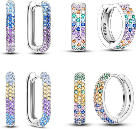 Orstarry Ohrringe, 925 Sterling Silber, farbige Zirkonia, Damen