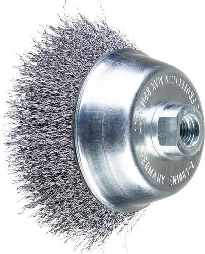 PFERD Topfbürste TBU ungezopft für Winkelschleifer, Durchmesser: 100 mm, M14 Gewinde, Stahl-Draht-Ø 0,30 mm, Farbe: Silber - Bild 1