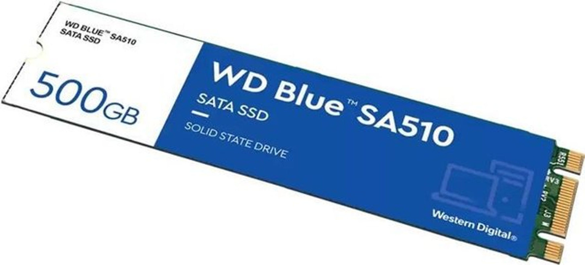 Western Digital WD Blue SA510 SSD 500GB intern M.2 2280 SATA 6Gb/s Blau - Bild 2