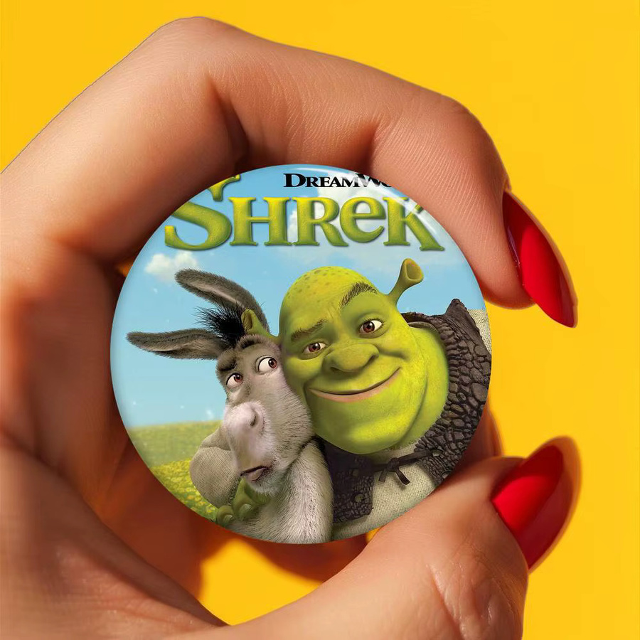 Anstecknadel Shrek Cartoon, Metall, Bunt - Bild 3
