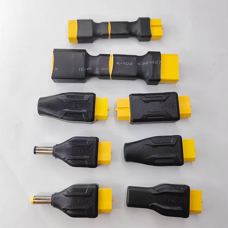 JCD XT60 Adapter auf USB-C und DC 5.5x2.5/2.1mm Konverter für Modellflugzeuge und Outdoor-Energiespeicher in Schwarz - Bild 2