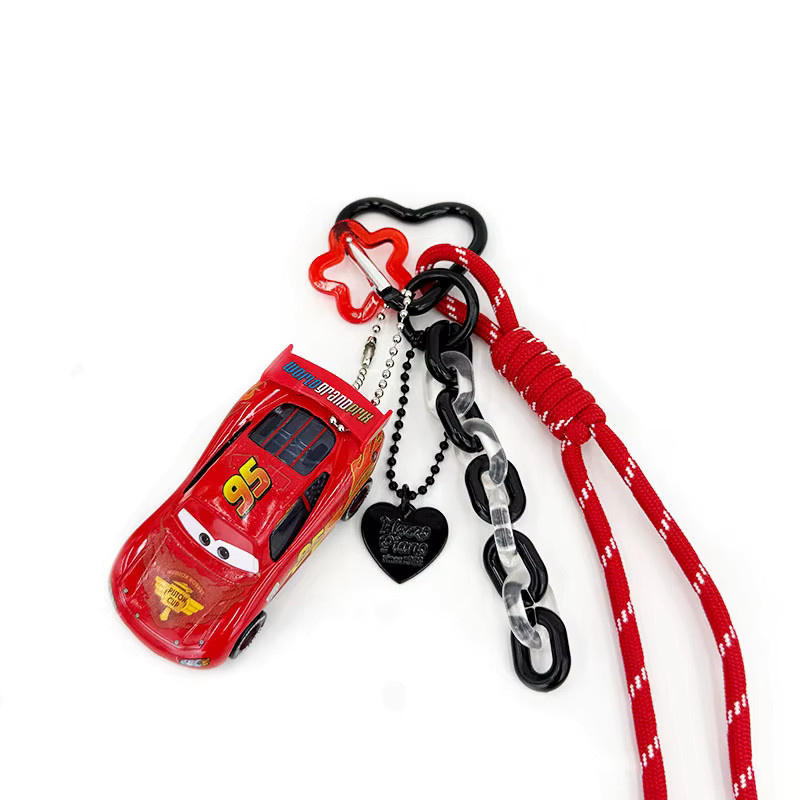 Disney Cars Lightning McQueen Auto-Schlüsselanhänger, Metall, Rot - Bild 2