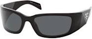 Prada PR A14S Sonnenbrille, Rechteckig, Vollrand, Kunststoff, Damen, black grey - Bild 1