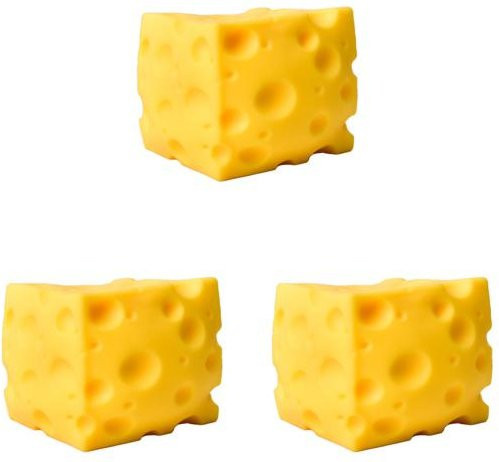 Forseed Gelber Käse Quetschspielzeug, 3-teiliges Set - Bild 1