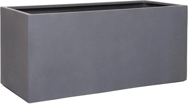 Vivanno Pflanztrog aus Fiberglas in Graphitgrau, B/T/H: 100 x 45 x 45 cm - Bild 1