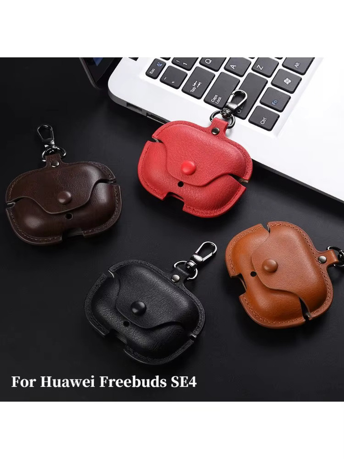 Huawei Freebuds SE 4 Hülle im Retro-Leder Business-Stil mit Haken - Bild 5