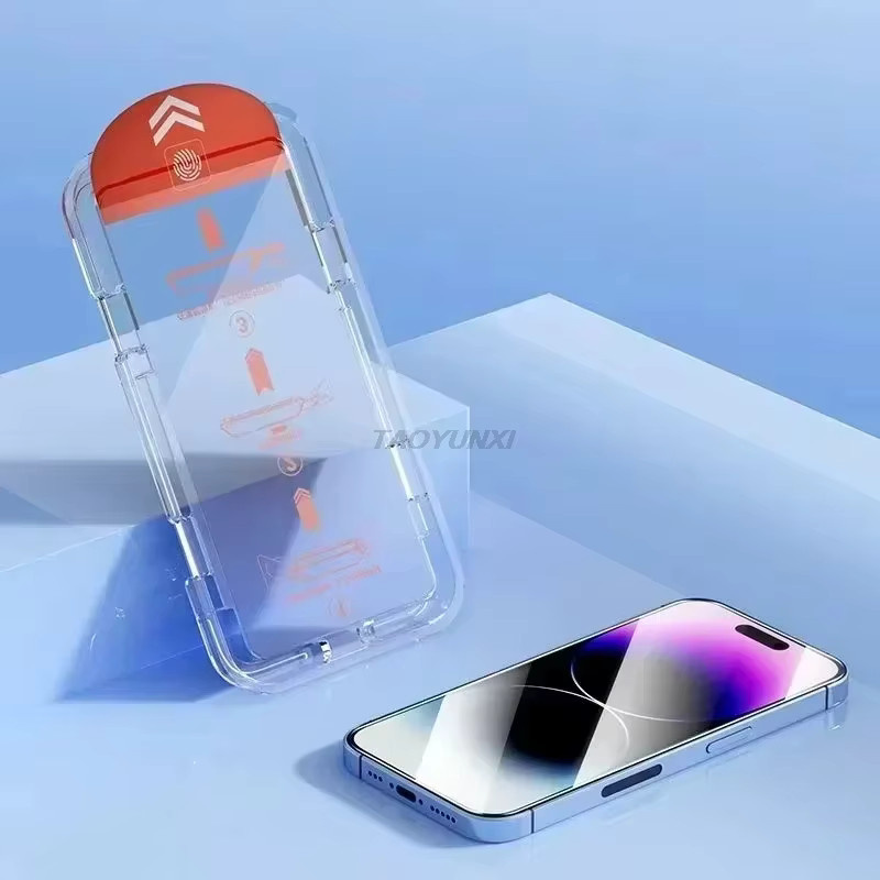 TAOYUNXI Displayschutzfolie aus Schutzglas für iPhone 11 bis iPhone 18 Pro Max, transparent, 1-3 Stück - Bild 5