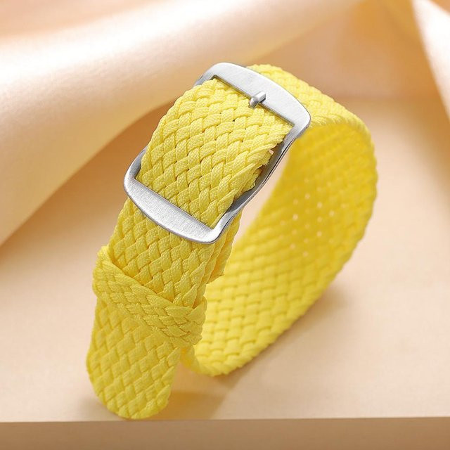 Uhrenarmband Nylon Gewebtes Canvas, gelb, Unisex - Bild 1