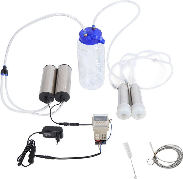 Canaryy Elektrische Melkmaschine Impulstyp mit 2L Behälter für Kühe, transparent - Bild 1