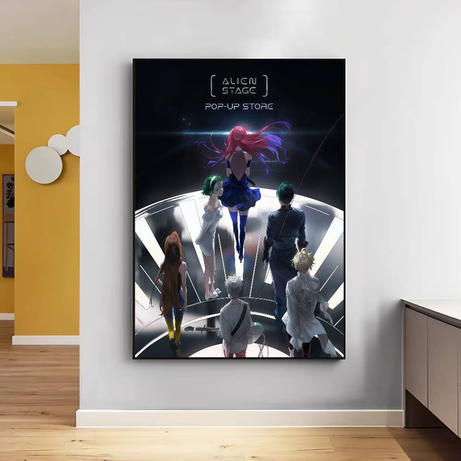 Anime A-Alien S-Stage Classic Vintage Poster aus Papier in Mehrfarbig, Rechteckig, B/H: 15 x 15 cm - Bild 4