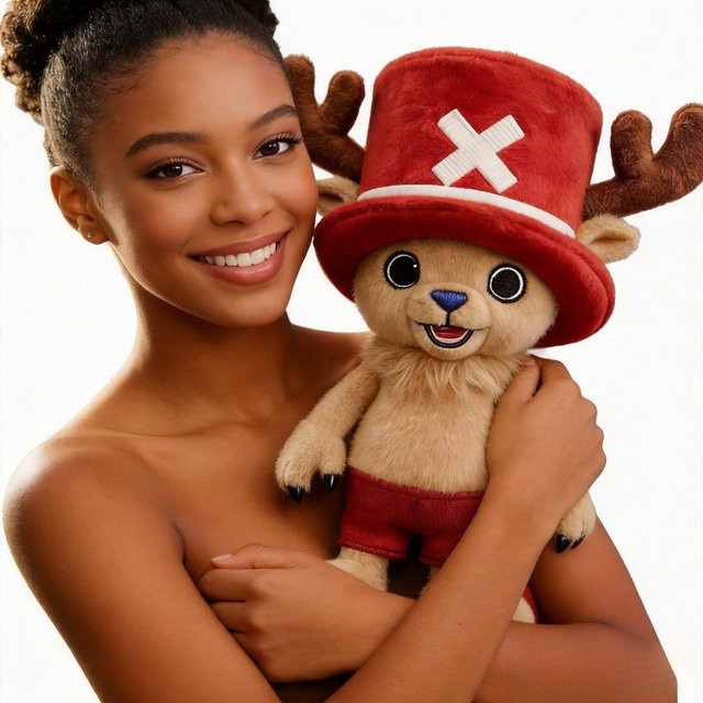 Bandai One Piece Tony Chopper Plüschpuppe, Hirsch mit Rosa Hut - Bild 1