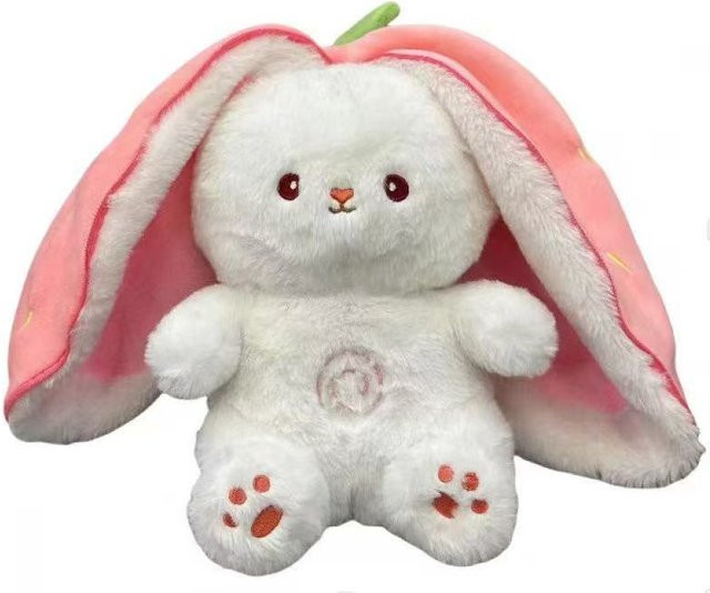 Yiran Health & Beauty Schlafkuscheltier, Kaninchen, Erdbeere, Karotte, 28cm, ab 14 Jahre - Bild 1