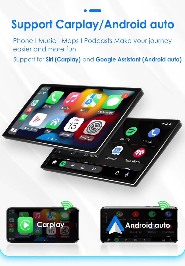 Hizpo Android Autoradio mit 9 Zoll Display für Ford Transit Connect und Ford Tourneo Connect 2013 - 2018 inklusive Carplay, GPS und 360 Grad Kamera Unterstützung - Bild 2