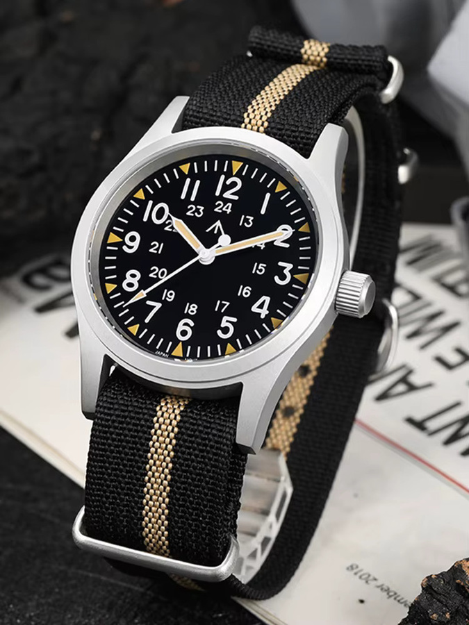 Militado Armbanduhr, Quarz, Edelstahl, 38 mm, Herren, Schwarz, Silber - Bild 7