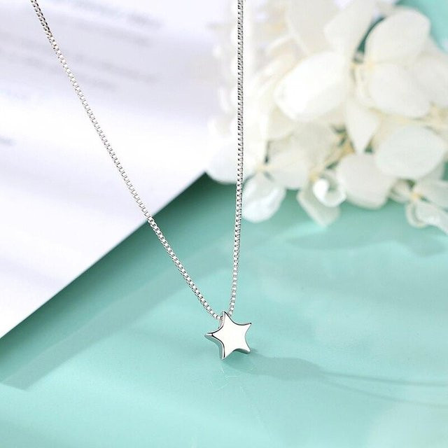 Allbestart Halskette, Pentagramm Charm Anhänger, 925 Silber, Damen - Bild 1