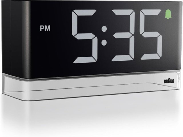 Braun BC27B Digitalwecker in Schwarz, Breite: 18,0 cm, Höhe: 9,0 cm, Tiefe: 6,3 cm - Bild 1