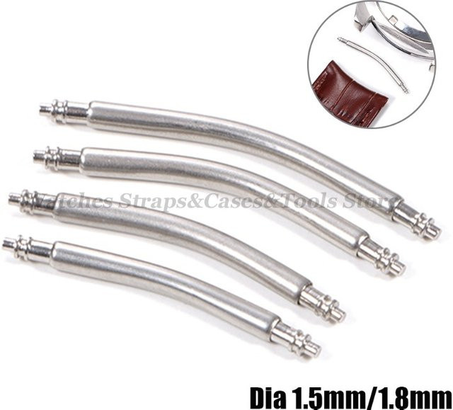 qinband Verbindungsstifte für Uhrenarmbänder, Edelstahl, Silber, Unisex - Bild 1