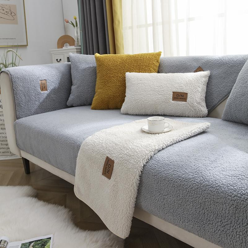Yiran Furniture Plüsch-Sofabezug aus Polyester, superweich und waschbar, rutschfeste Couch-Schonbezüge für Wohnzimmer und Schlafzimmer, B/H: 30 x 50 cm - Bild 3
