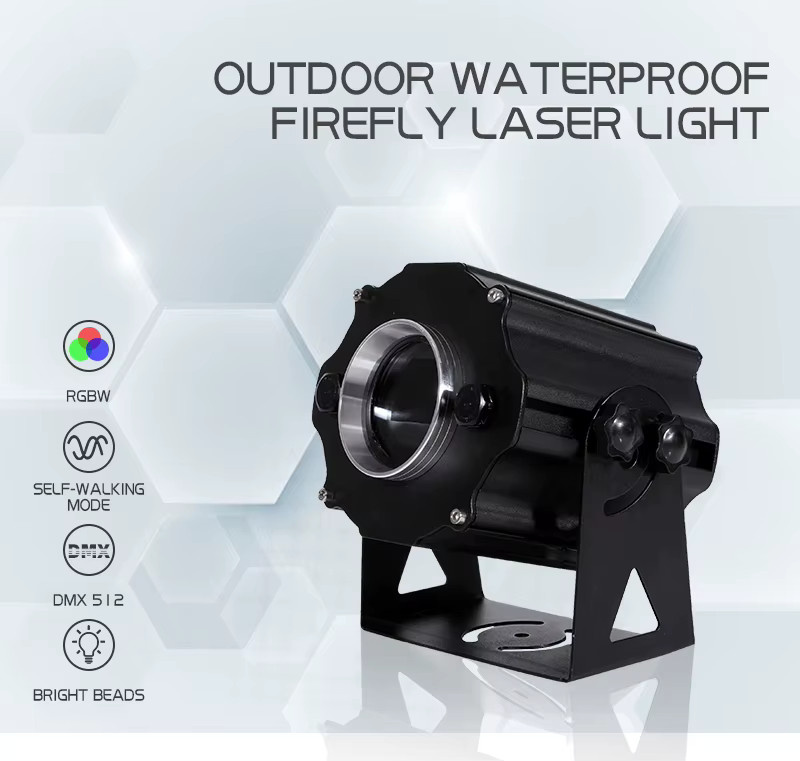 Carinamoba RGBW Outdoor Projektor mit Firefly-Effekt, Wasserdichte IP65 Landschaftsbeleuchtung für Garten und Weihnachtsbaum, Schwarz, Mehrfarbig - Bild 4