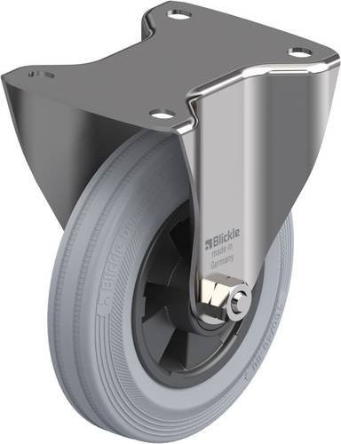 Blickle BX-VPP 160XR-SG Bockrolle in Schwarz-Grau aus Edelstahl mit 160 mm Rad-Durchmesser und 135 kg Tragfähigkeit - Bild 1