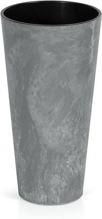 PROSPERPLAST Blumentopf Tubus Slim, grau, Durchmesser: 40 cm, Höhe: 76,2 cm - Bild 1