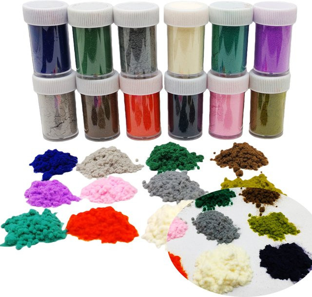 3D Candy Flocking Samt-Nylonfaser-Puder für Nagelkunst, 12 Farben, Matt - Bild 1