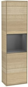 V&B Finion Hochschrank mit LED-Beleuchtung und Glastüren, Lackiert, B/T/H: 41,8 x 15,0 x 151,6 cm - Bild 1