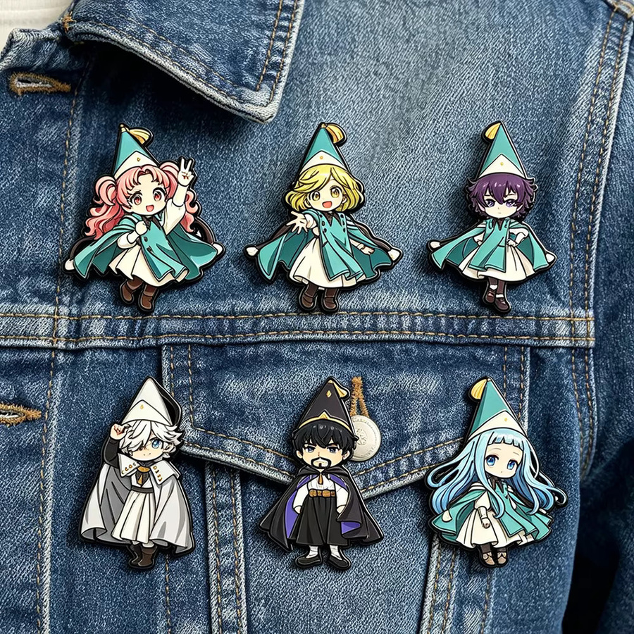 Atelier Coco Broschen, 6er-Set Hexenhüte Anime Emaille-Pins, Unisex - Bild 5