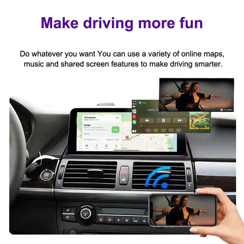 AUTOTOP Wireless Car Multimedia Radio Player mit 10,25 Zoll Linux-Touchscreen für BMW X5 E70 X6 E71 CCC/CIC System 2007-2013 mit Android Auto, Airplay und Autolink in Schwarz - Bild 7