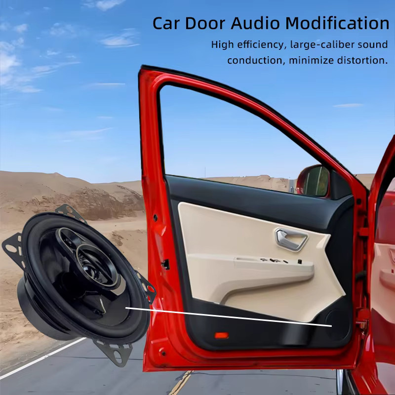 Q-PERTORS Premium 4-Zoll-HiFi-Autolautsprecher Set, 2 Stück mit 560 W Gesamtleistung, HD-Audio und 4.0-Surround-Sound in Schwarz - Bild 3