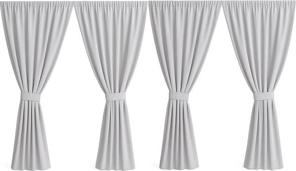 Setgarden Outdoor Vorhang für den Balkon, Grau, 4 Stück, B: 155 cm, H: 220 cm