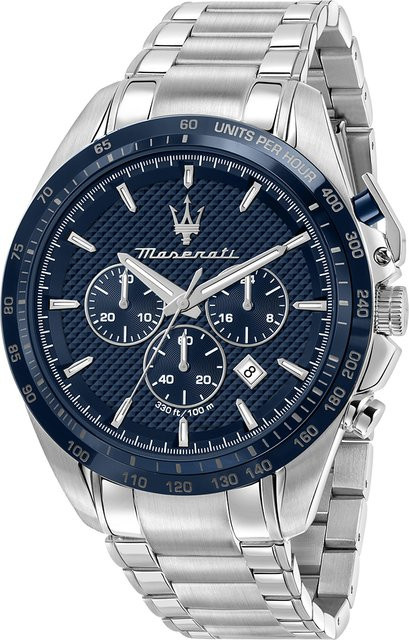 Maserati Chronograph, Quarz, Edelstahl, Blau, 45 mm, Herren - Bild 1