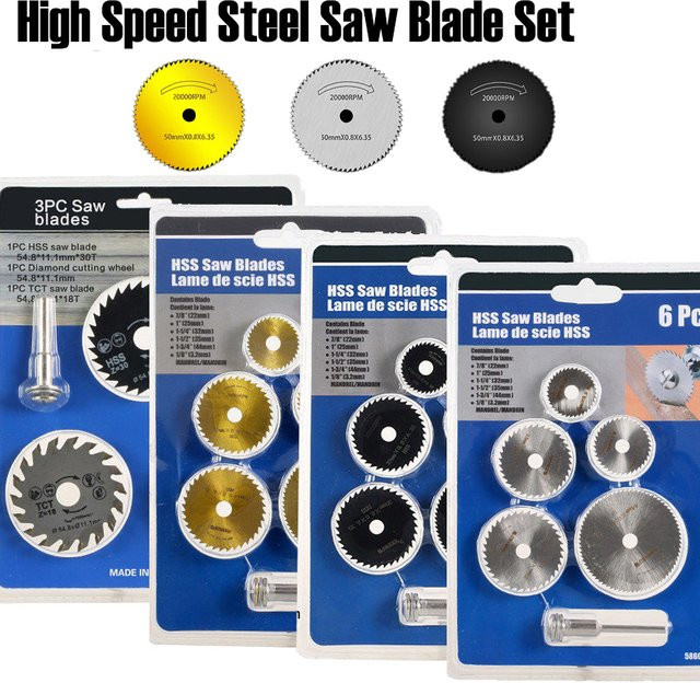 AXE SHAN HSS High Speed Stahl Sägeblatt Set mit Multi Cutter Klingen und Trennscheiben für die Holzbearbeitung - Bild 1