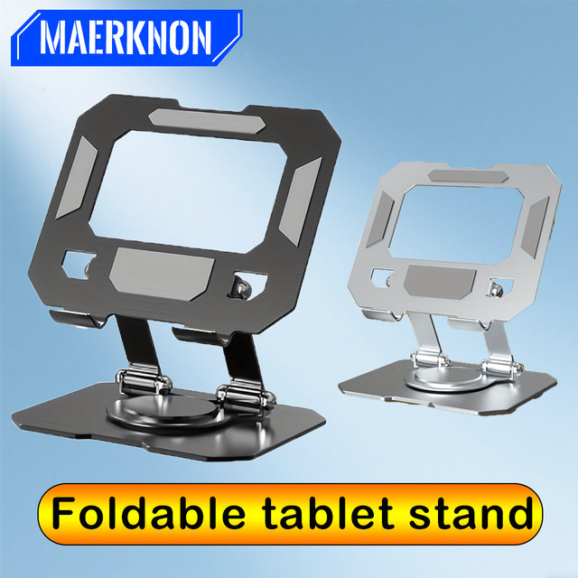 Maerknon Einstellbarer Desktop Notebook und Tablet Halter aus Metall mit Wärmeableitung in Schwarz oder Silber - Bild 1