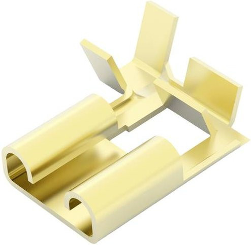 TE Connectivity 62718-1 Flachsteckhülse in Gold, 11000 Stück auf Tape-Rolle - Bild 1