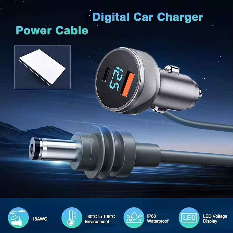 kebidumei Starlink Mini Ladekabel mit USB-C Anschluss für Zigarettenanzünder 12-24V zur Stromversorgung im Auto - Bild 4