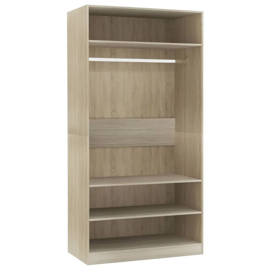 vidaXL Kleiderschrank modern in Sonoma-Eiche, B/T/H: 100 x 50 x 200 cm - Bild 2