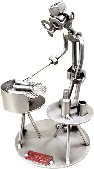 Schraubenmännchen Grillmeister von Hinz & Kunst in Silber aus Metall - Bild 1