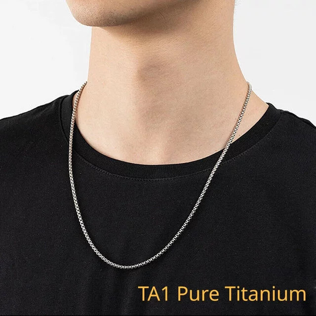 TITITIY Halskette Titan, Silber, 3mm, Unisex - Bild 1