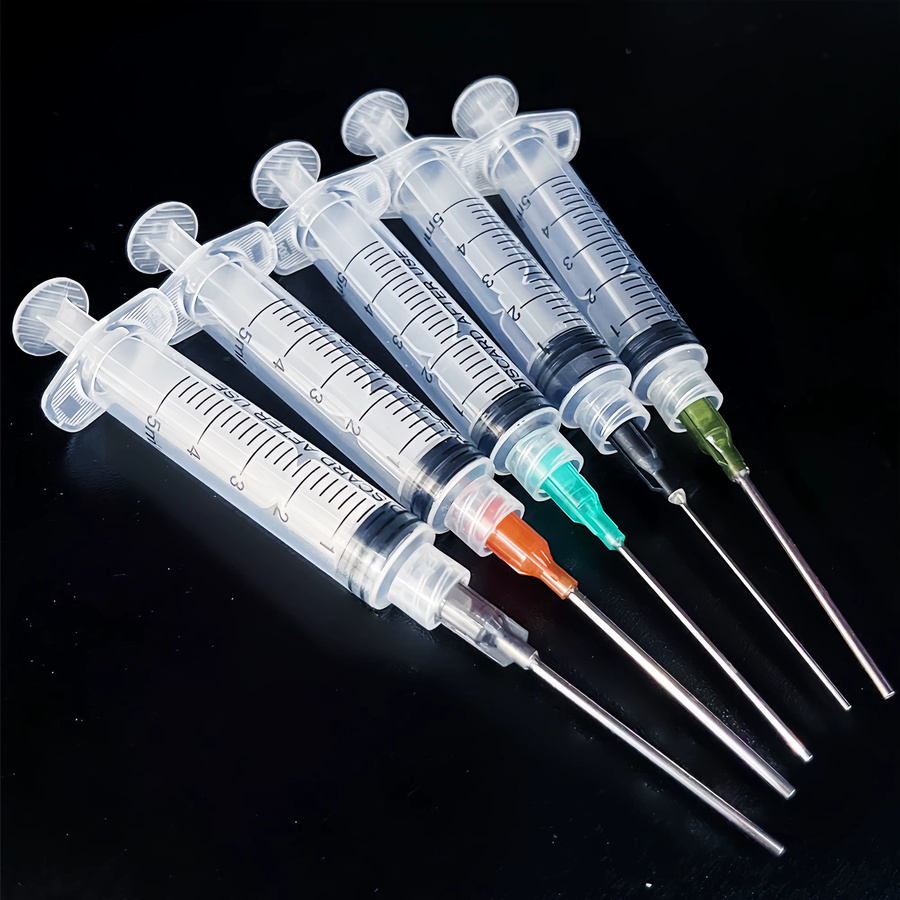 5ml Spritzen-Set mit stumpfen Nadeln in verschiedenen Größen für Flüssigkeiten, Bastelarbeiten und Klebstoffapplikatoren, transparent aus Kunststoff - Bild 2