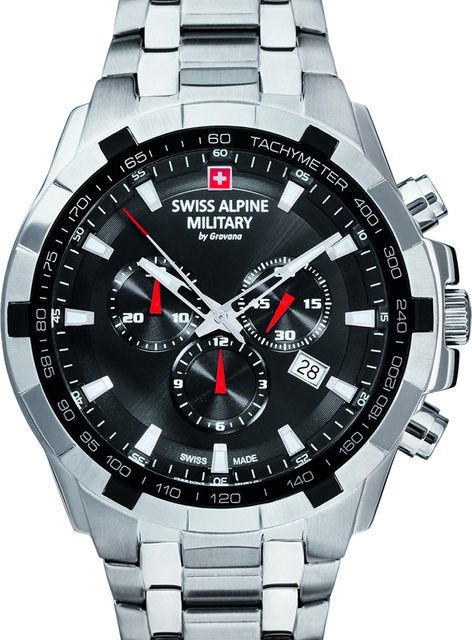 Swiss Alpine Military Chronograph, Quarz, Edelstahl, 46 mm, Herren - Bild 1