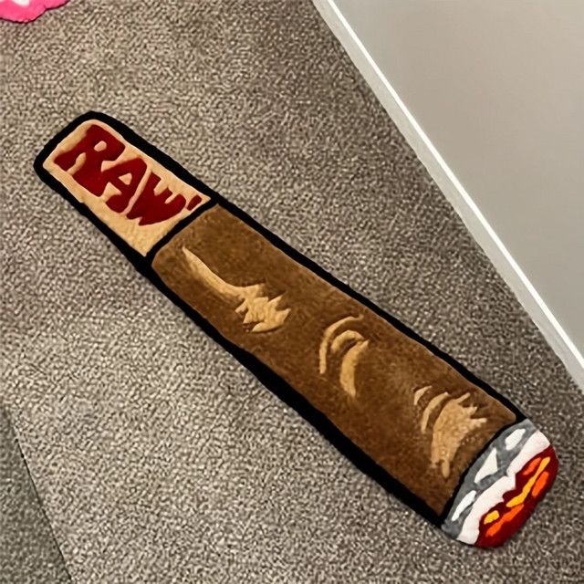 VIKAMA Kreativer Teppich für Raucher und Zigarrenliebhaber als gemütliche Wohnzimmer- und Schlafzimmer-Matte zur Heimdekoration - Bild 1