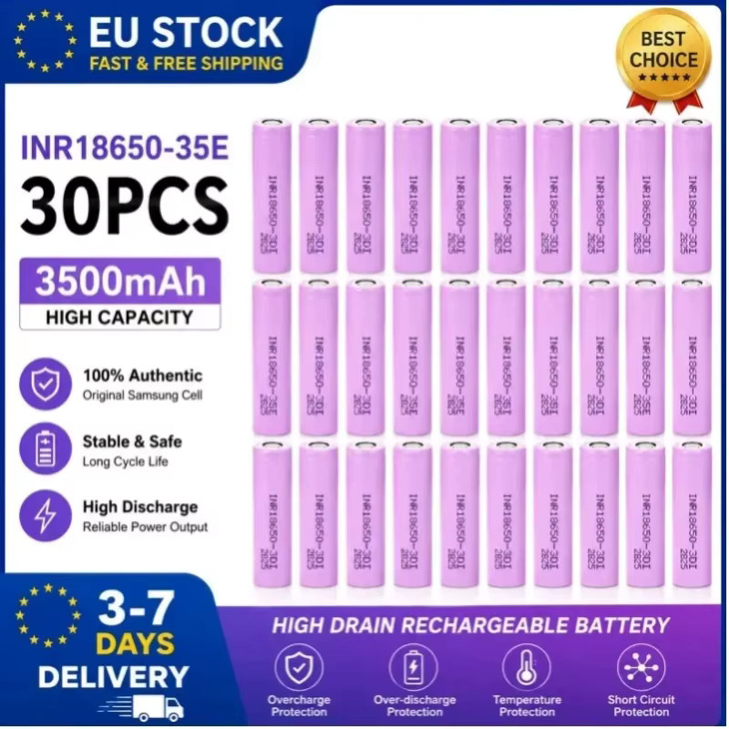 INR18650-35E Akku 3,7V 3500mAh 20A Wiederaufladbare 18650 Zelle in Pink - Bild 1