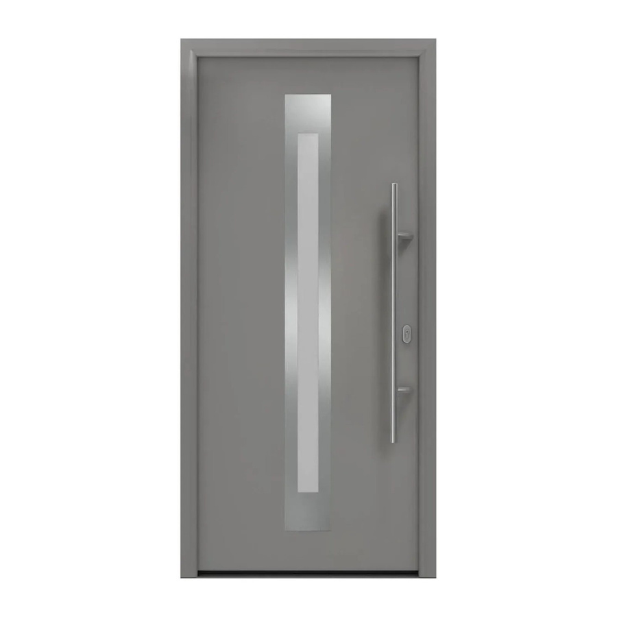 EcoStar Haustür Isopro IP 770S aus Aluminium in Grau mit Glaseinsatz, B: 110 cm, H: 210 cm, DIN Rechts - Bild 2